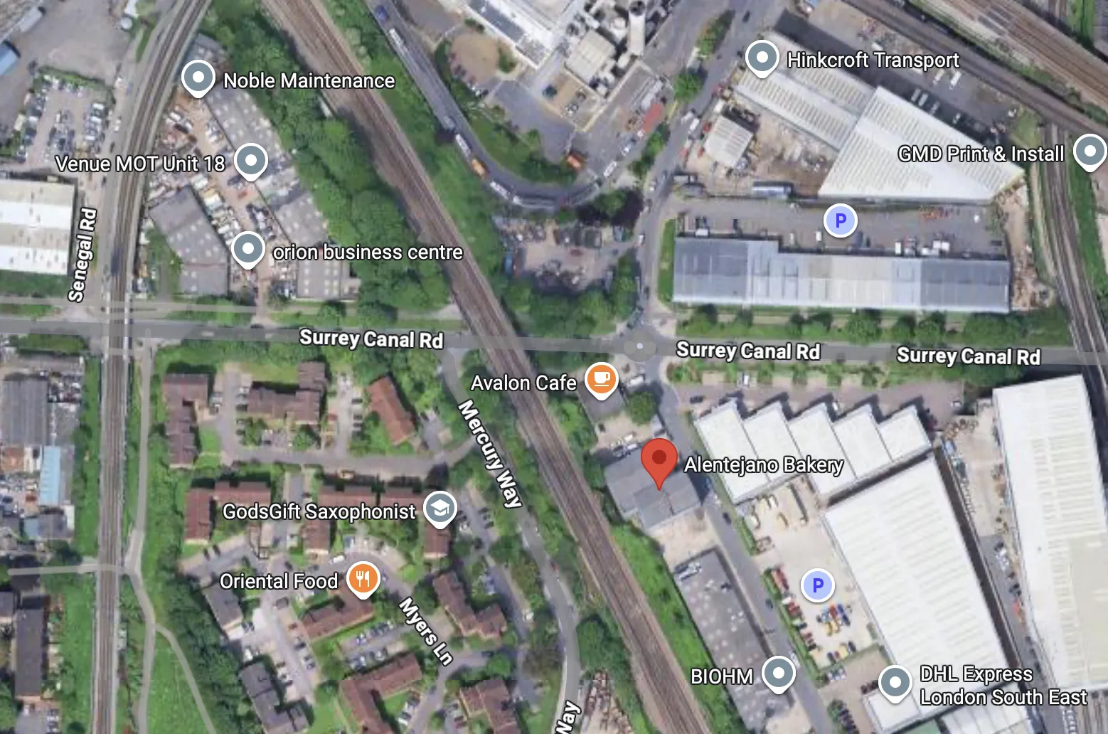 Static map showing the location of Alentejano Bakery in London